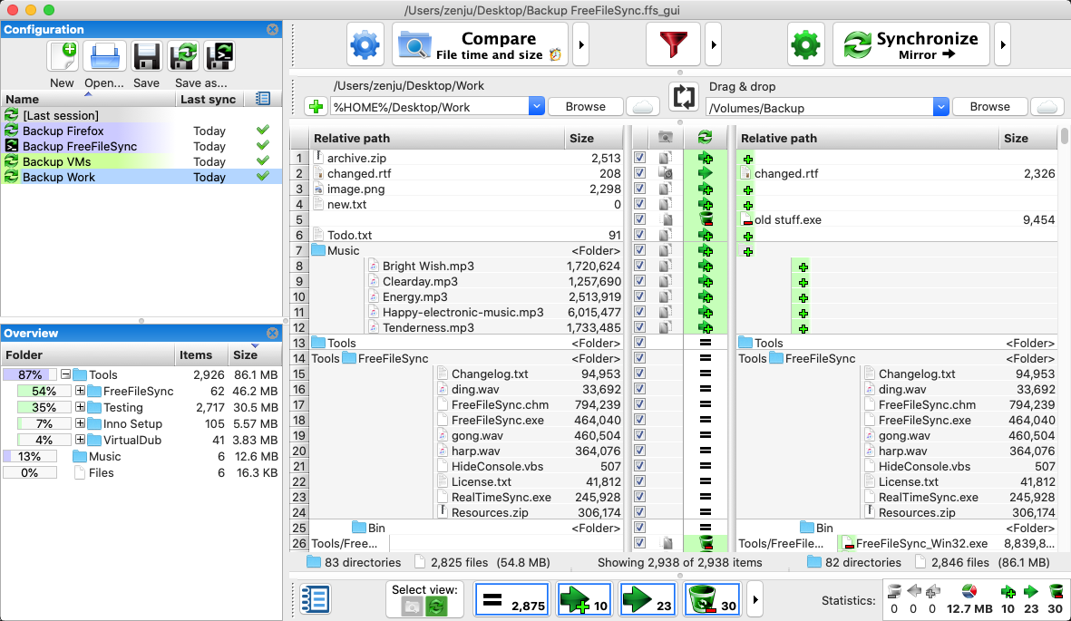 Interfaz principal del modo normal de MacOS