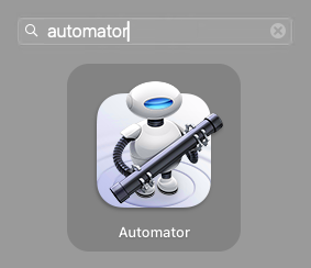 Avvia macOS Automator